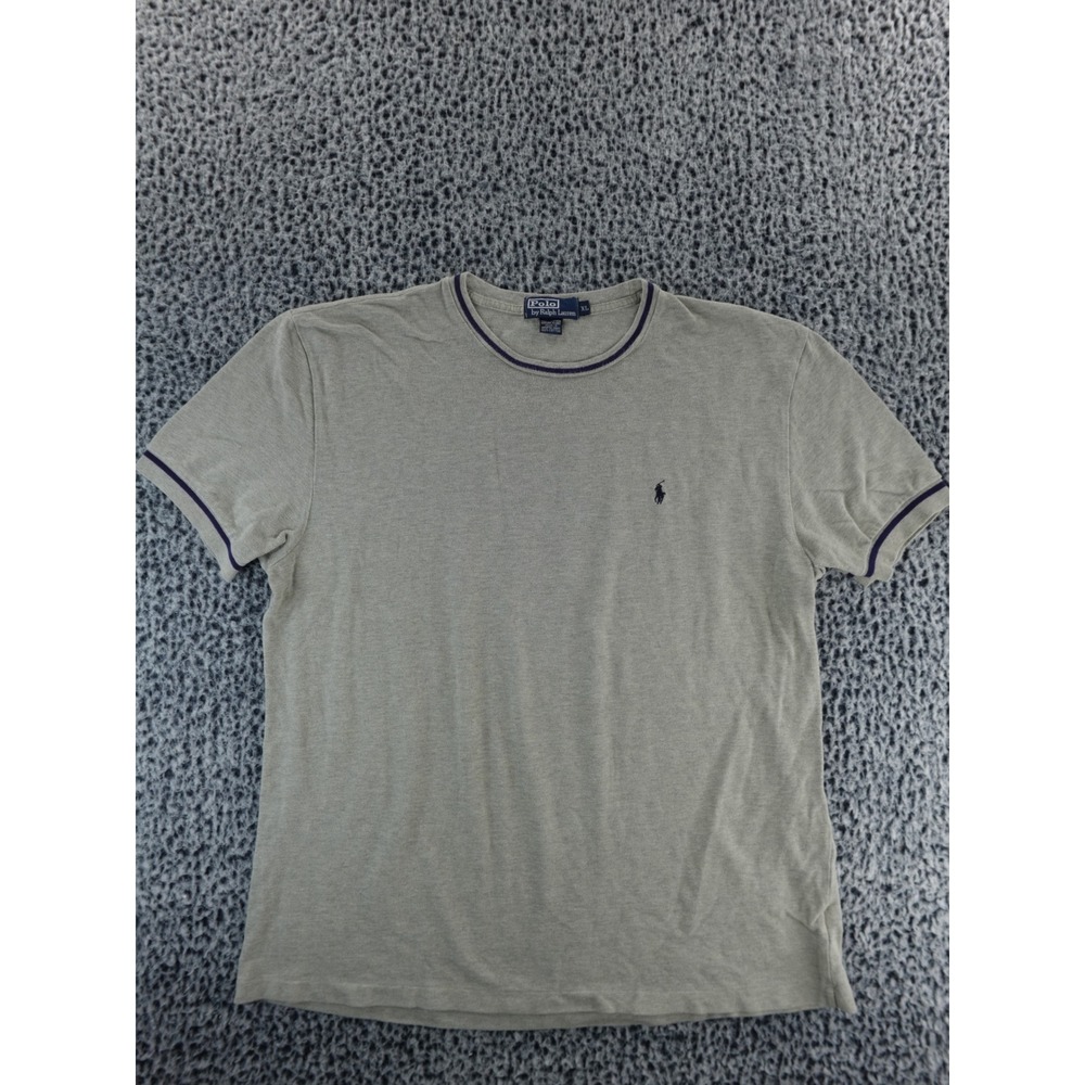 Polo Ralph Lauren Mens T Shirt Grey Short Sleeve Crew Neck Pony Logo Size XL